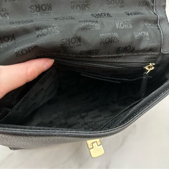 MICHAEL Michael Kors Pebbled Black Leather Callie Top Handle Bag - Picture 13 of 16